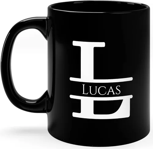 Vista 18 de Taza de café personalizada con monograma, letra inicial A personalizada para mujeres, hombres, niñas, niños, papás, mamás amigos, taza de café