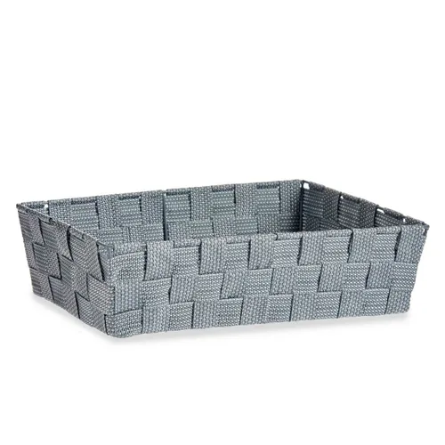 Vista 3 de Cesta Multiusos Kipit Gris Poliéster Tela Trenzada 3,8 L (18 Unidades)