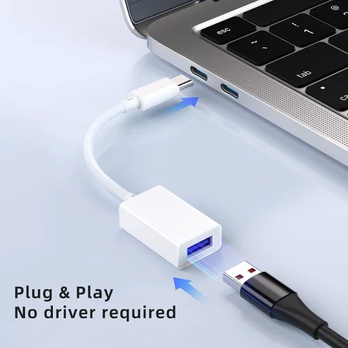 Vista 4 de ZVGMOOE Adaptador USB C a USB 3.0, paquete de 2 unidades, USB C macho a USB hembra OTG cable Thunderbolt3 a USB adaptador compatible con MacBook