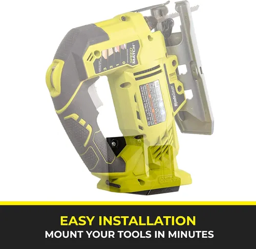 Vista 3 de Spartan Mounts Soporte de herramienta para herramientas eléctricas Ryobi Gancho de almacenamiento de pared Práctico organizador de garaje