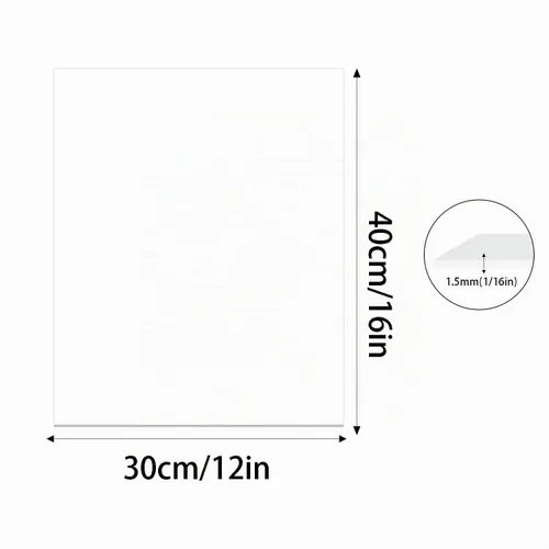 Vista 2 de 4 hojas de plástico ABS blanco, 16 x 12 pulgadas x 1/16 de grosor
