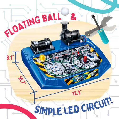 Vista 6 de Playz Kit de placa de circuito electrónico con placa de circuito electrónico Playz Advanced Kits STEM para niños