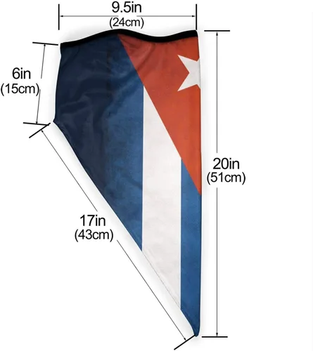 Vista 2 de Máscara facial de bandera bandana polaina para cuello pasamontañas bufanda para hombres y mujeres transpirable cubierta facial contra el polvo