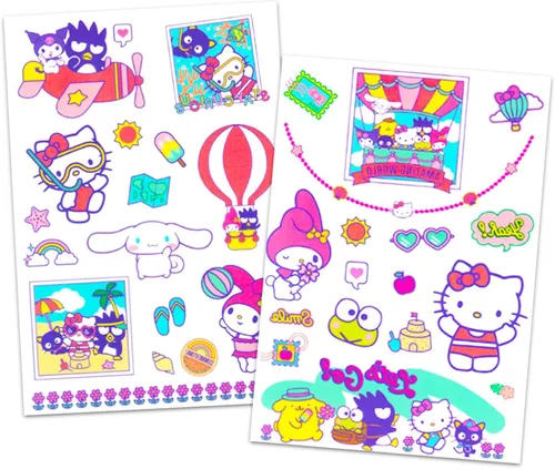Vista 8 de Kuromi - Juego de mochila y lonchera – Paquete con mochila escolar Sanrio de 16 pulgadas, lonchera, botella de agua, tatuajes, más Kuromi mochila