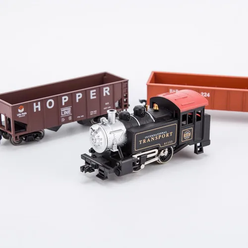 Vista 7 de Modelo del tren de locomotora de la escala 1/87 HO, modelo ferroviario de vapor accionado aleación británica 0-4-0, sistema de tren eléctrico