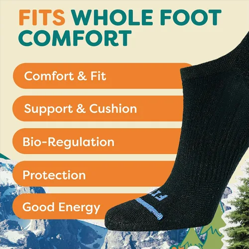 Vista 4 de FITS Calcetines ligeros para hombres y mujeres, de lana merina, absorben la humedad, transpirables, ligeros, no se ven