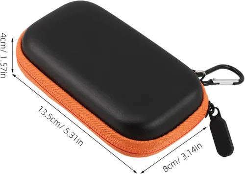 Vista 2 de SEWACC Estuche portátil para disco duro con protección de carcasa rígida, carcasa compacta para SSD pequeña para viajes, bolsa de almacenamiento a