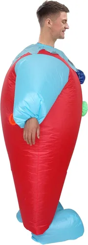 Vista 5 de IRETG Disfraz inflable de payaso para adultos
