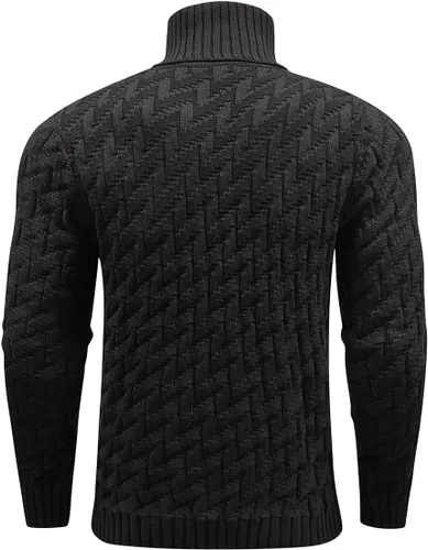Vista 4 de SAVKOOV Suéter de cuello alto ajustado para hombre