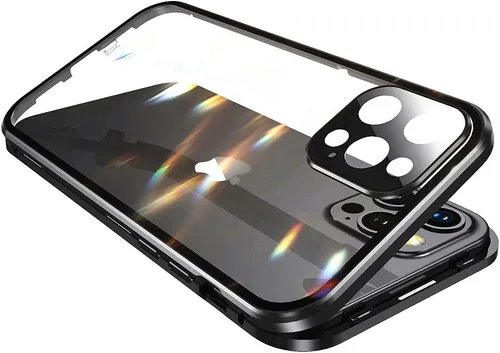 Vista 2 de Funda antiespía para iPhone 13, doble bloqueo de metal, protector de lente de cámara, protector de lente de cámara de cuerpo completo de 360° Oro