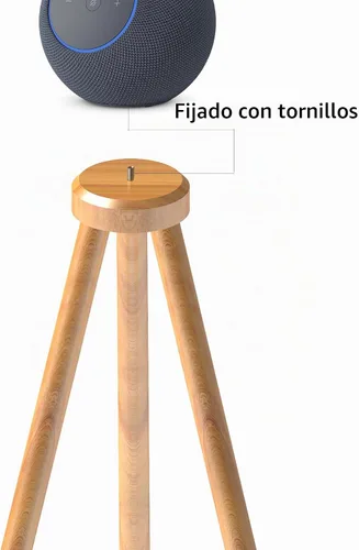 Vista 8 de Soporte de trípode de madera para Echo Studio (nuevo estudio 2025), SONOS Era100 y SONOS Era100sl, mejora la calidad del sonido mientras decoras tu