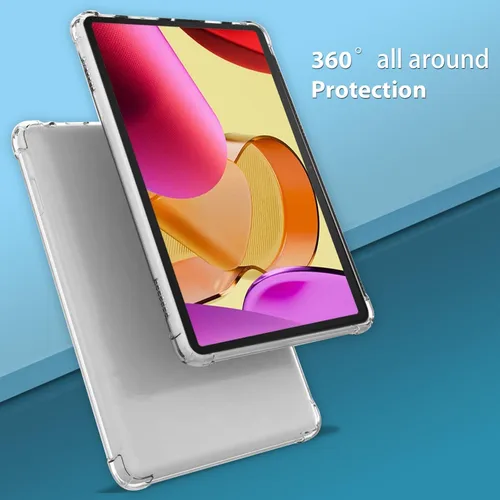 Vista 4 de Zeking Funda para tablet Amazon Fire Max 11, esquinas reforzadas transparentes transparentes de poliuretano termoplástico (TPU) para tableta Amazon