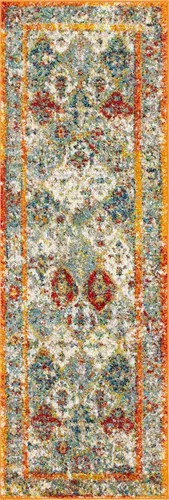 Vista 14 de Unique Loom - Alfombra estilo tradicional de Rosso Collection, Polipropileno, Beige/anaranjado
