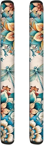 Vista 44 de 2 fundas para manijas de refrigerador, decoración otoñal, hojas de arce, fundas para manijas de puerta de nevera, lavables a máquina, microondas