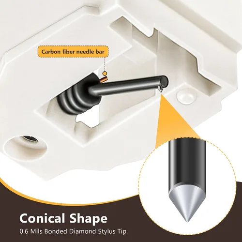 Vista 4 de Dreyoo 1 paquete de aguja de repuesto para tocadiscos para ATN3600L, lápiz capacitivo compatible con Audio-Technica