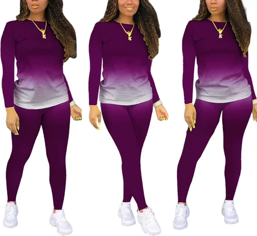 Vista 2 de Conjunto casual de 2 piezas para mujer, sudadera y pantalón deportivo 2024