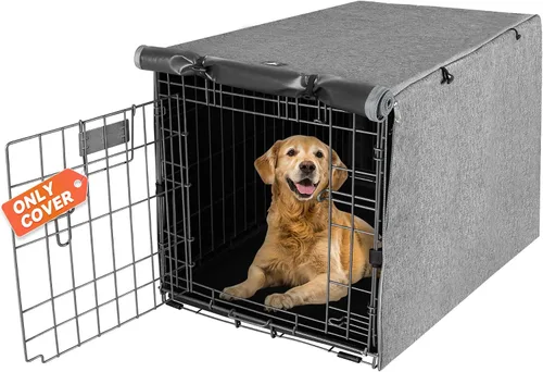 Vista 21 de X-ZONE PET - Funda impermeable para jaula de perro, 24 pulgadas, color negro con ventana