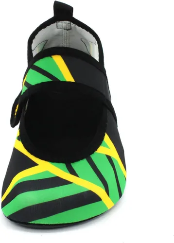 Vista 3 de Zapatos de agua para mujer, secado rápido, zapatos de playa, calzado para deportes, viajes, baile, surf, yoga, ejercicio, bandera de Jamaica