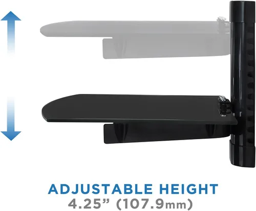 Vista 4 de Mount-It! MI-891 Soporte flotante de pared para receptor AV, componente, caja de cable, Playstation4, Xbox1, reproductor de DVD, proyector