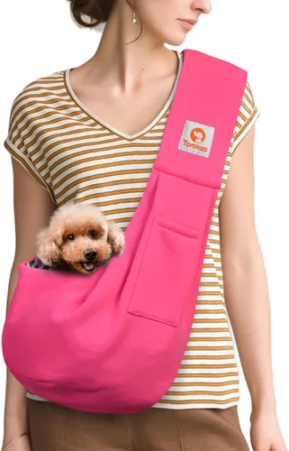 Vista 19 de TOMKAS - Transportador de perros estilo canguro para perros pequeños (negro, para mascotas de 2 a 7 libras)