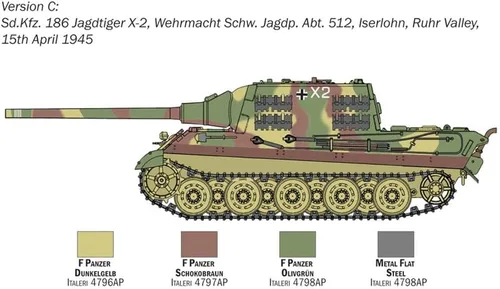 Vista 10 de Italeri WWII German Heavy Destroyer Tank Sd.Kfz.186 Yakt Tiger Modelo de plástico, escala 1: 56
