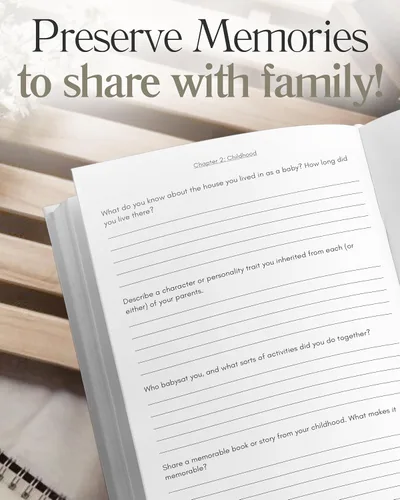 Vista 4 de Aunt's Life Story Journal (Tapa Dura): Un Recuerdo Significativo para que la Tía Comparta su Viaje y Recuerdos, el Libro Incluye Más de 250