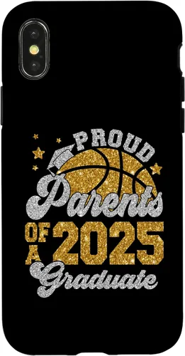 Vista 5 de iPhone 15 Parents of a 2025 Graduate Senior Graduation Basketball Case