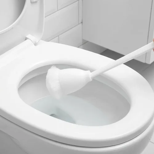 Vista 2 de KALLORY Juego de 4 cepillos de baño de 15.35 pulgadas con mango ergonómico, cuenco para manchas rebeldes para bañera y baño, herramienta de limpieza