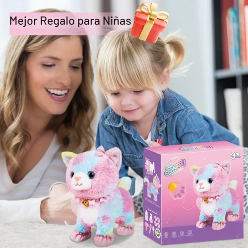 Vista 7 de Jimate Robot de peluche con control remoto Gato colorido
