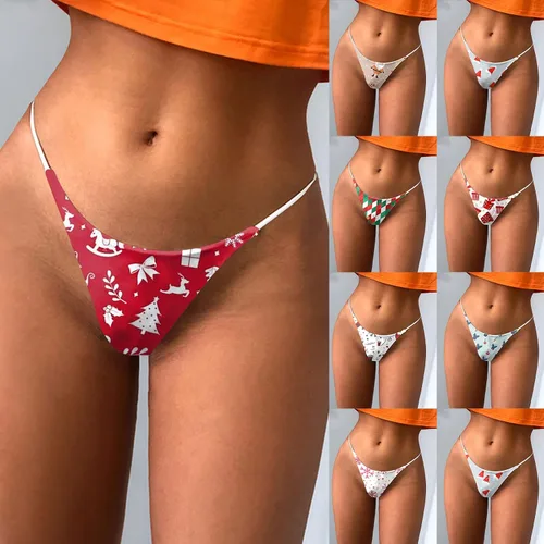 Vista 4 de Tangas de Halloween con tanga para mujer color caramelo y fantasma cintura baja sin costuras sin costuras sin parecer cómodos calzoncillos tangas