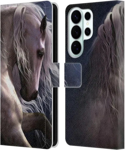 Vista 212 de Head Case Designs Officially Licensed Laurie Prindle A Morgan Christmas Western Stallion Leather Wallet Case Compatible with Samsung Galaxy A07 4G
