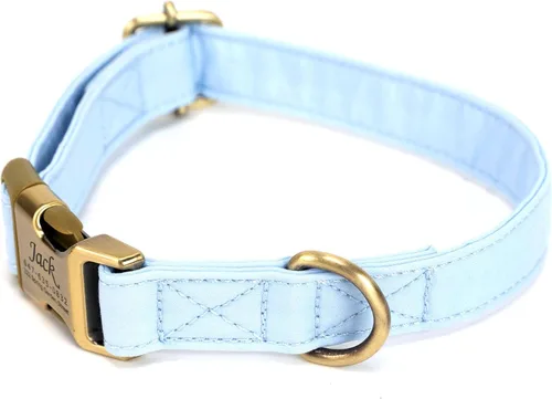 Vista 3 de Collar de perro personalizado con nombre y número de teléfono grabado, collar ajustable personalizado para cachorros, collar de algodón orgánico