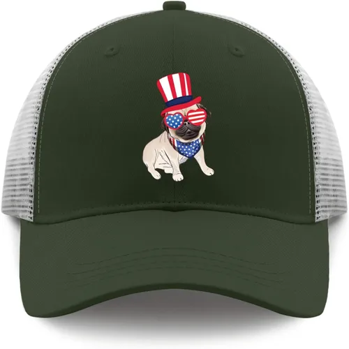 Vista 9 de Gorra de béisbol con diseño de perro carlino para papá, sombreros vintage para mujer