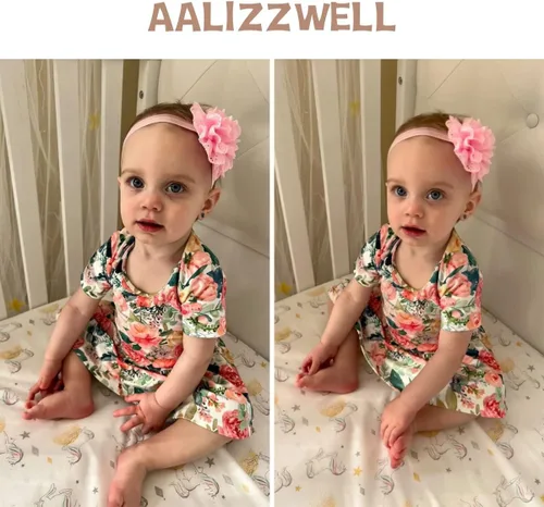 Vista 3 de Aalizzwell Vestido tipo body para bebé recién nacido