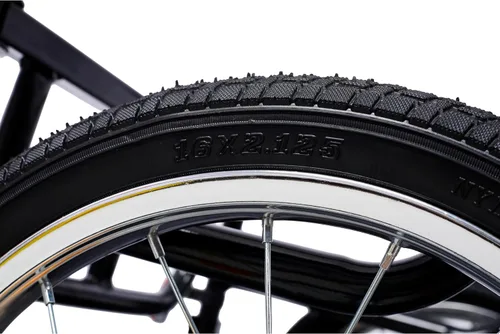 Vista 8 de LuckyNote Remolque de carga plegable para bicicleta con enganche universal para bicicleta, remolque de vagón de bicicleta con ruedas y reflectores