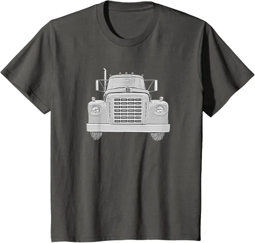 Vista 71 de Camiseta clásica de camión pesado International Harvester IH Loadstar, Negro, S
