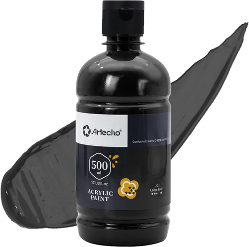 Vista 38 de Artecho Juego de pintura acrílica de 12 colores en envases grandes (500ml/17oz), pintura para manualidades artísticas para suministros de arte