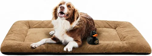 Vista 50 de Alfombrilla de cama para jaula de perro para perros extra pequeños. Cama de jaula de perro ultra suave. Alfombrilla de perrera lavable y Rosa