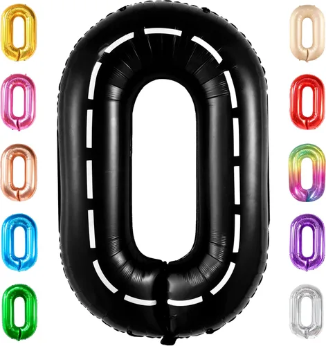 Vista 905 de KatchOn Globo negro del número 1 de 40 pulgadas, globo de feliz cumpleaños Large Mylar Number One Balloon for 1st Birthday Decorations, Foil