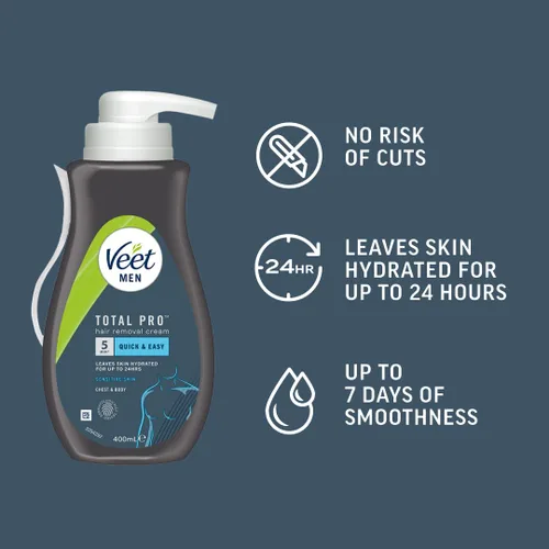 Vista 2 de Veet Crema depilatoria para hombres, 13.5 onzas