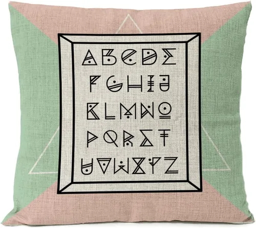 Vista 5 de Juego de 4 fundas de almohada geométricas de ciervo negro y verde de 18 x 18 pulgadas con forma de corazón, fundas decorativas para el hogar, sofá