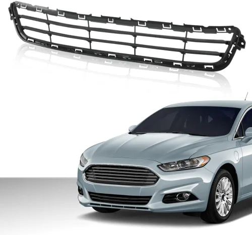 Vista 2 de CHEDA Rejilla inferior del radiador delantero, compatible con Ford Fusion/Mondeo 2013-2016, montaje de rejilla negra de parachoques
