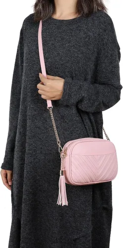 Vista 6 de lola mae Bolso bandolera acolchado, bolso de hombro de diseño moderno