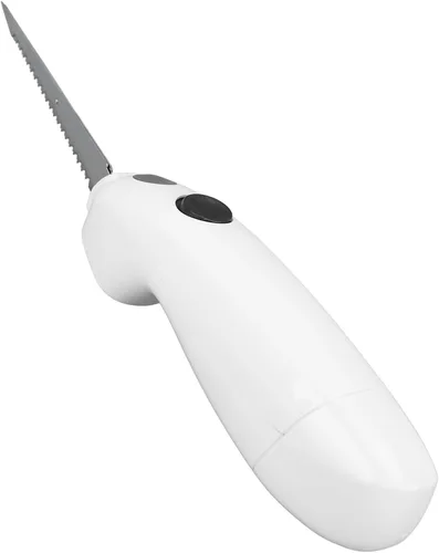 Vista 9 de Cuchillo eléctrico para carne, sin cable, funciona con pilas, cuchillo para tallar pavos de acero inoxidable, cuchillo de filete eléctrico