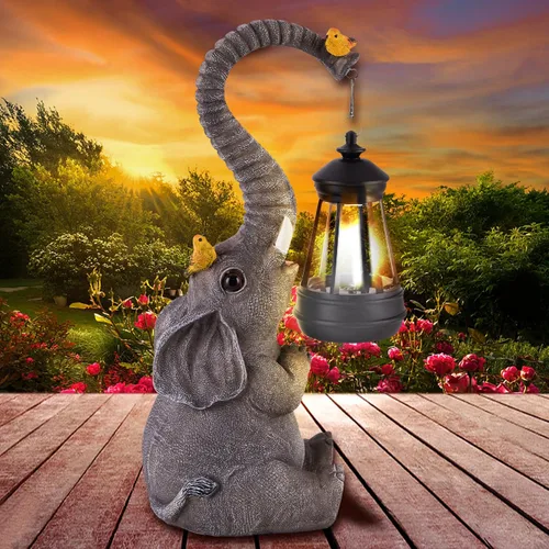 Vista 9 de Luces solares de jardín para exteriores, estatuas de oso negro con girasoles, decoración de escultura, regalos de madre para mujeres, hombres