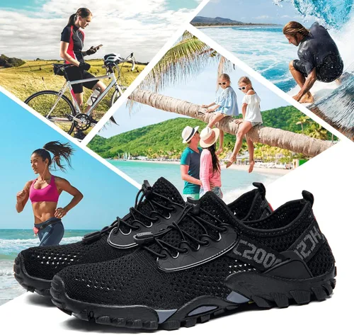 Vista 7 de SOBASO Zapatos de agua para mujer, secado rápido, senderismo, natación, playa, río, zapatos para pesca, deportes acuáticos, buceo, vela, viajes
