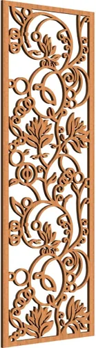 Vista 195 de Caspian Paneles de pared de madera con calado decorativo perforado, 9 3/8 pulgadas de ancho x 24 3/8 pulgadas de alto x 1/4 de alto, cereza