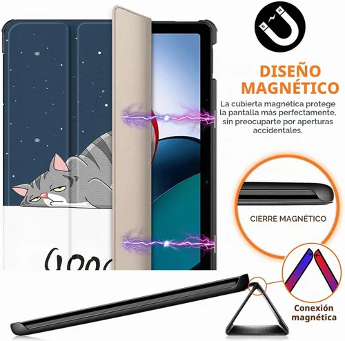 Vista 2 de Lazycat - Funda para Xiaomi Redmi Pad SE de 11 pulgadas, carcasa rígida con soporte delgado para Redmi Pad SE 11 2023 con función de encendido