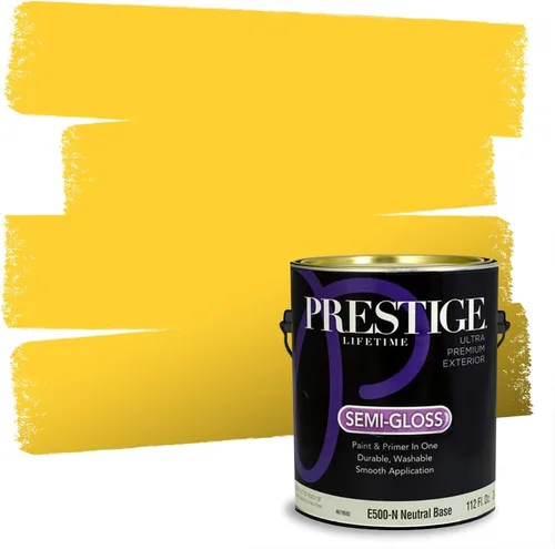 Vista 132 de PRESTIGE Pinturas de pintura exterior e imprimación en uno, 1 galón, plano, combinación comparable de Benjamin Moore* Pila de heno