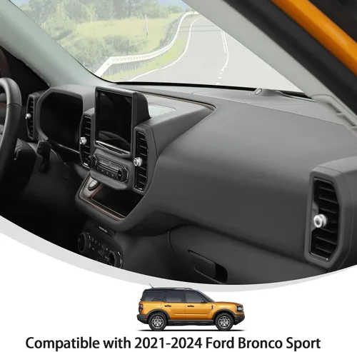 Vista 3 de Linskip Fundas de aluminio para perilla de ventilación compatibles con Ford Bronco Sport 2021-2024, kit de molduras de perilla de ventilación